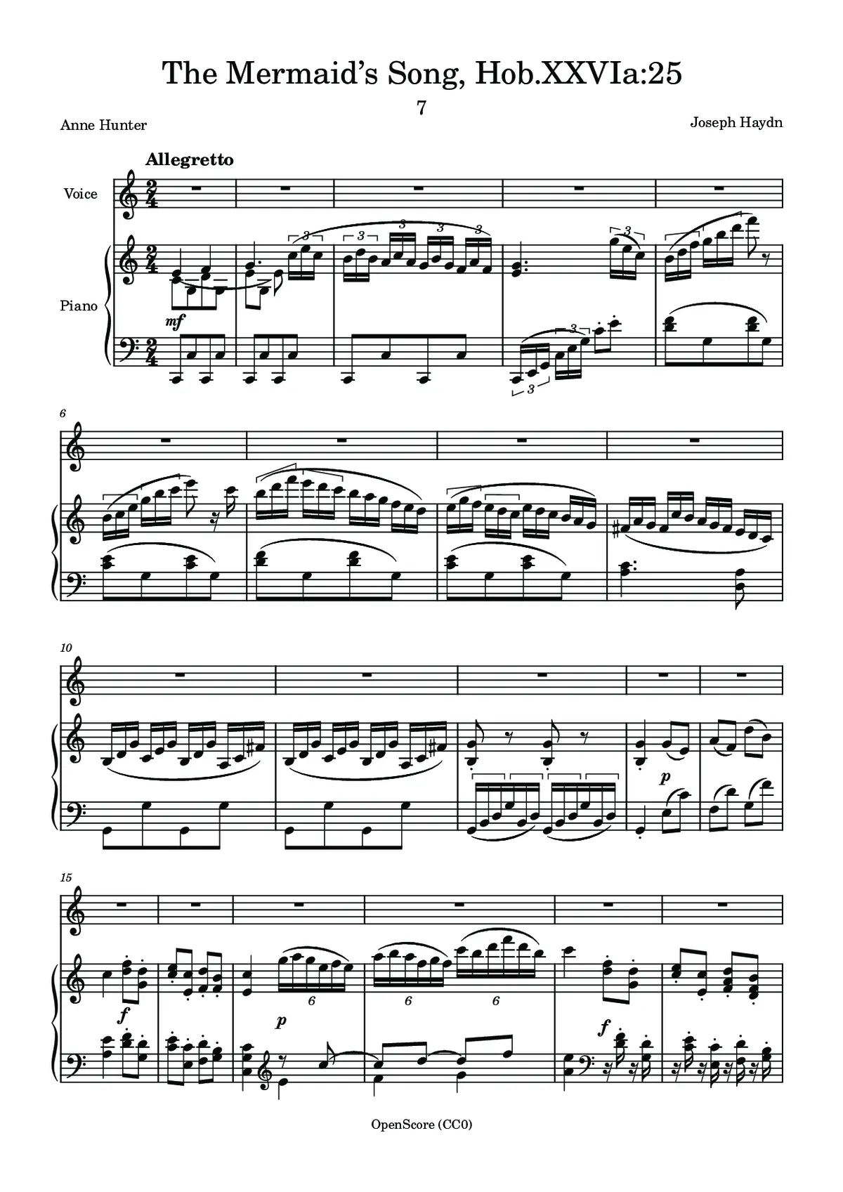 The Mermaid’s Song, Hob.XXVIa:25 - Page 1