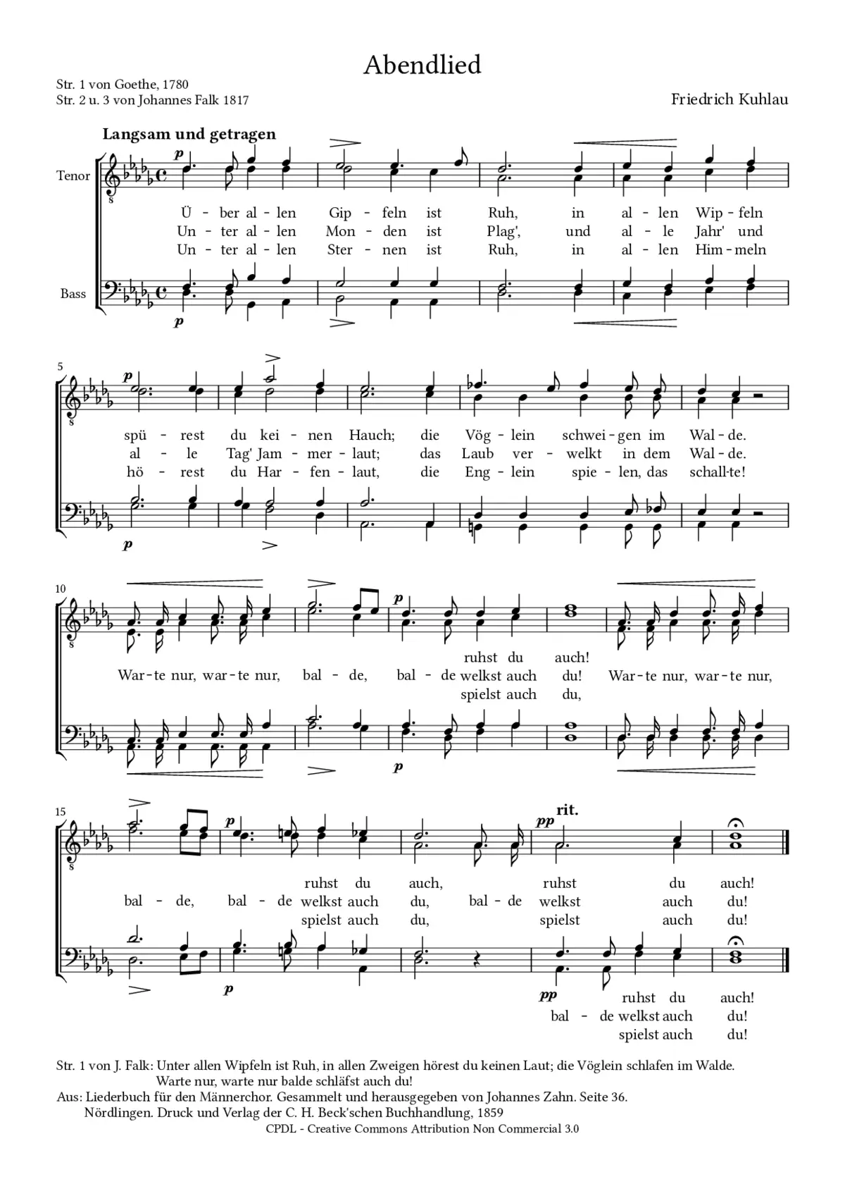 Abendlied - Page 1
