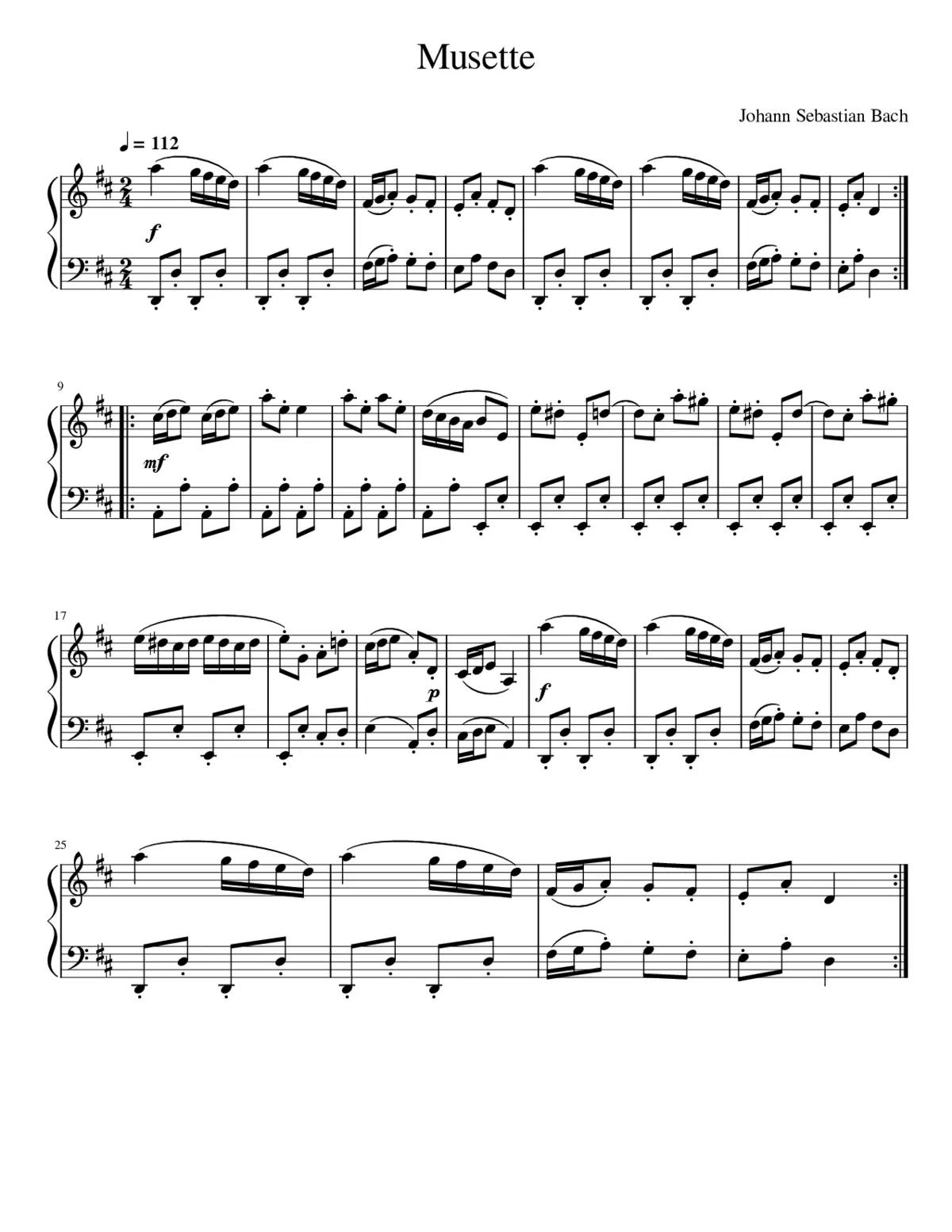 Musette in D Major - Page 1
