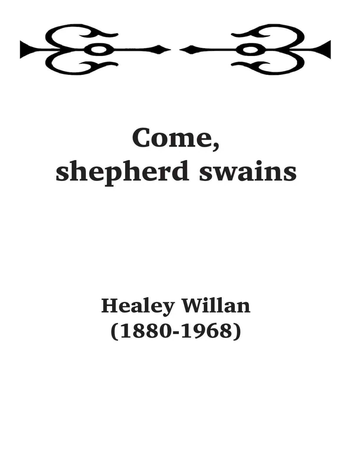 Come, shepherd swains - Page 1