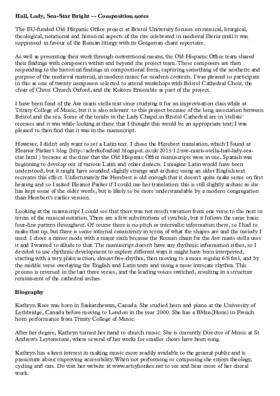 Hail, Lady, Sea-Star Bright