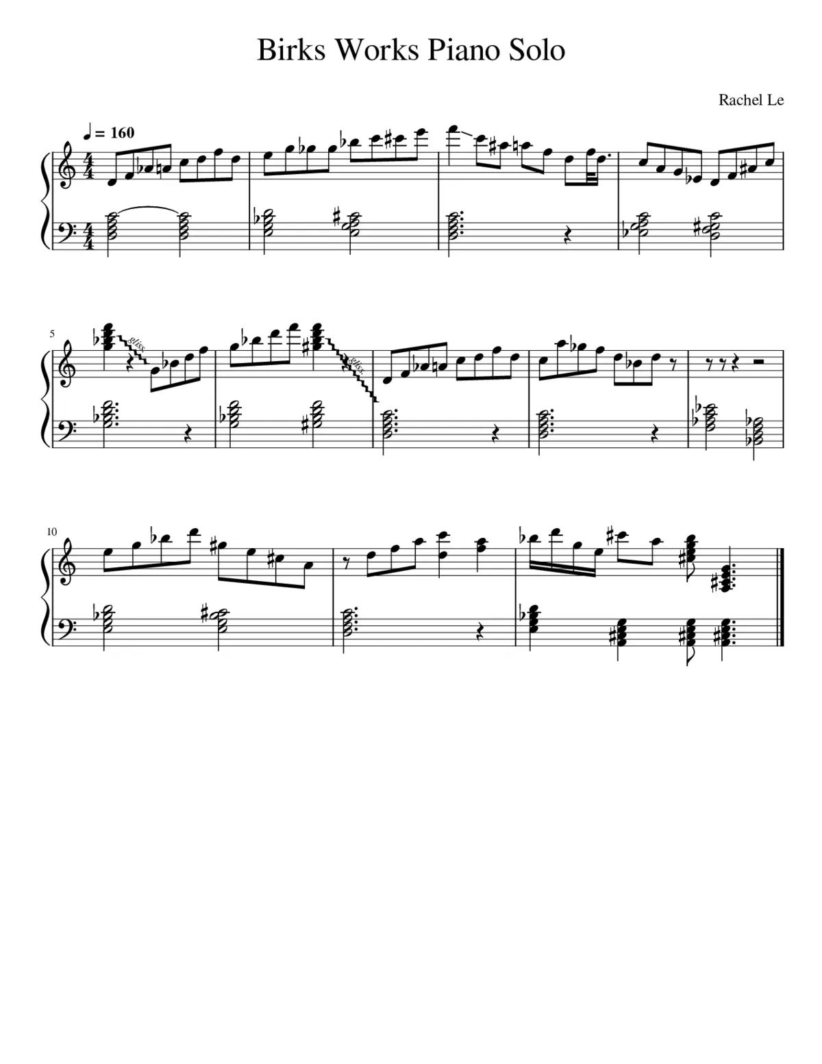 Birks Works piano solo - Page 1