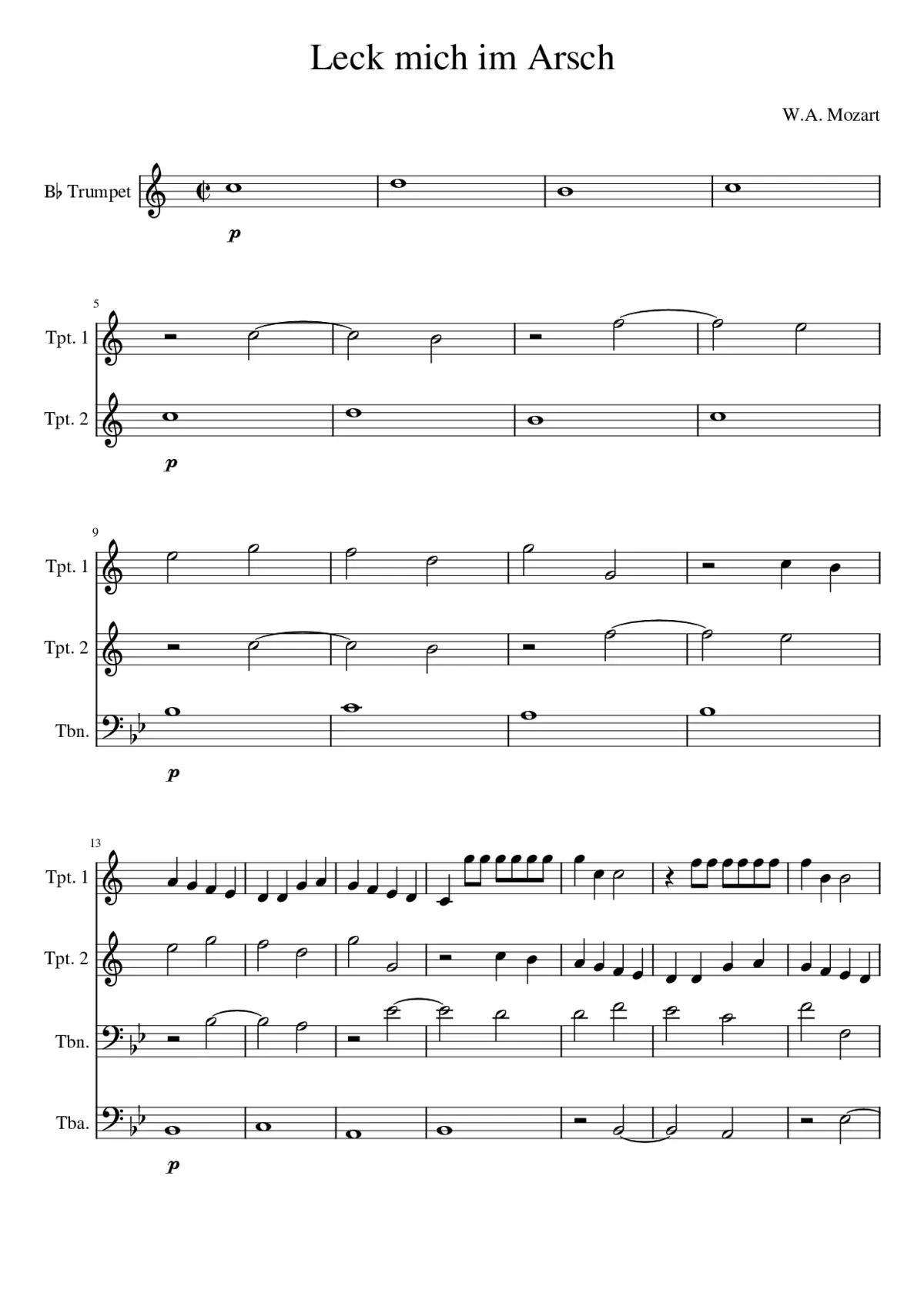 Leck mich im Arsch K 231 - Page 1