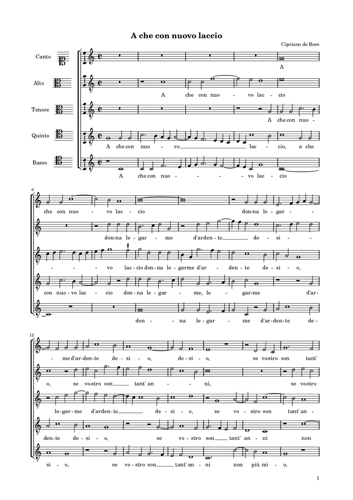 A che con nuovo laccio - Page 1