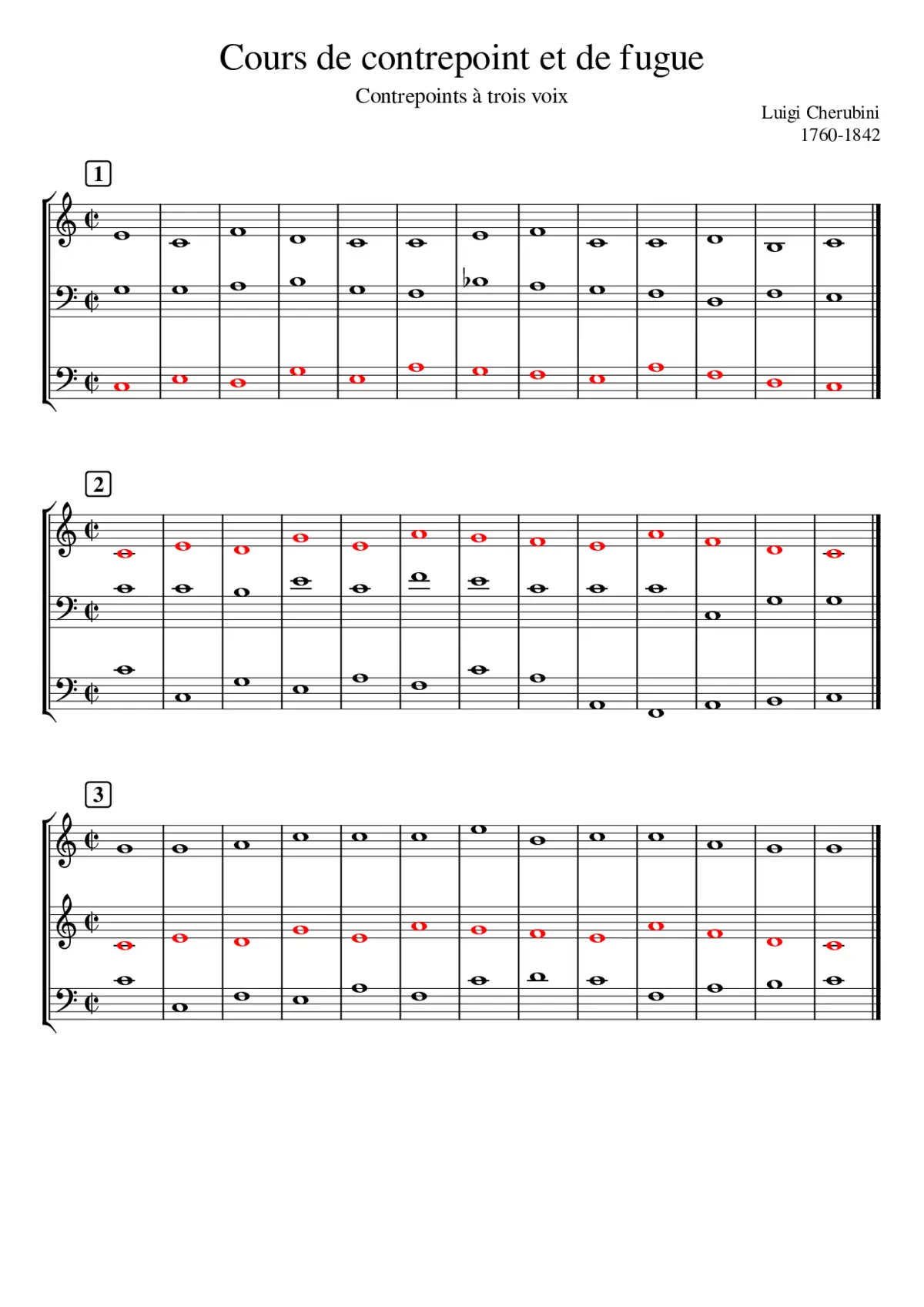 Cours de contrepoint et de fugue - Page 1
