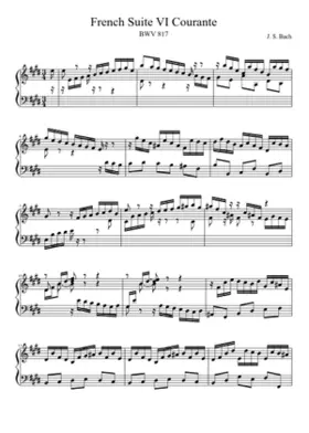 French Suite No.6 in E major BWV 817