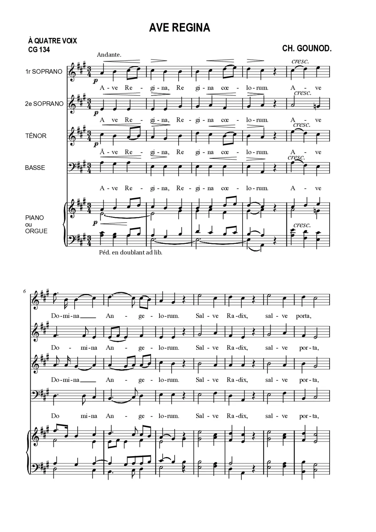 Ave Regina, CG 134 - Page 1