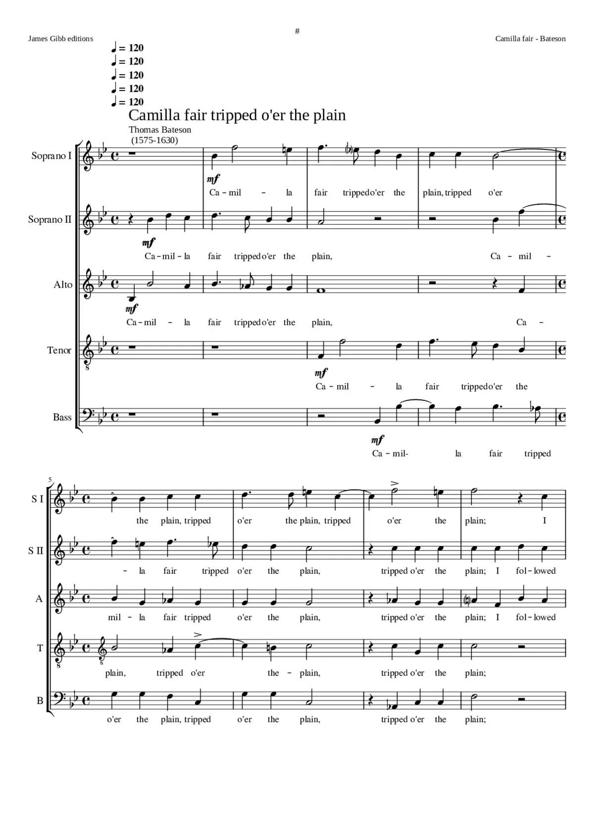 Camilla fair tripped o'er the plain - Page 1