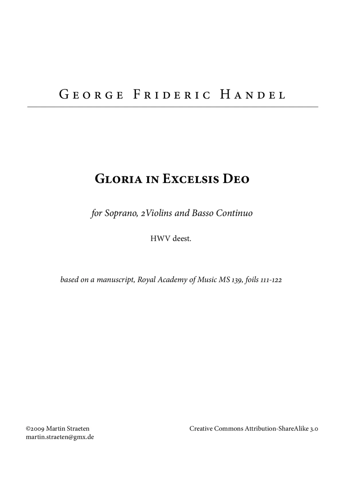 Gloria in Excelsis Deo - Page 1