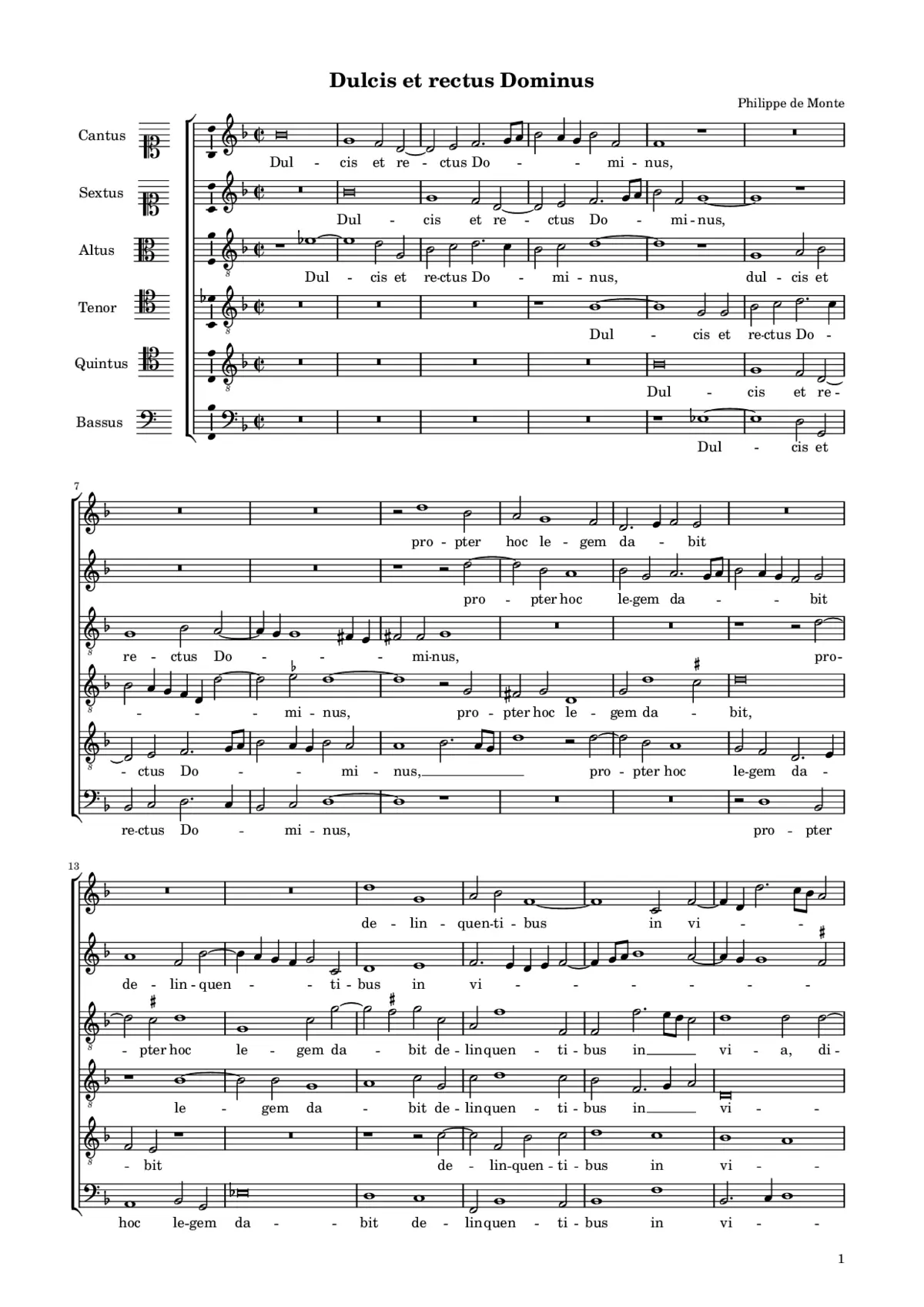 Dulcis et rectus Dominus - Page 1