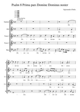 Psalm 8 Prima pars Domine Dominus noster