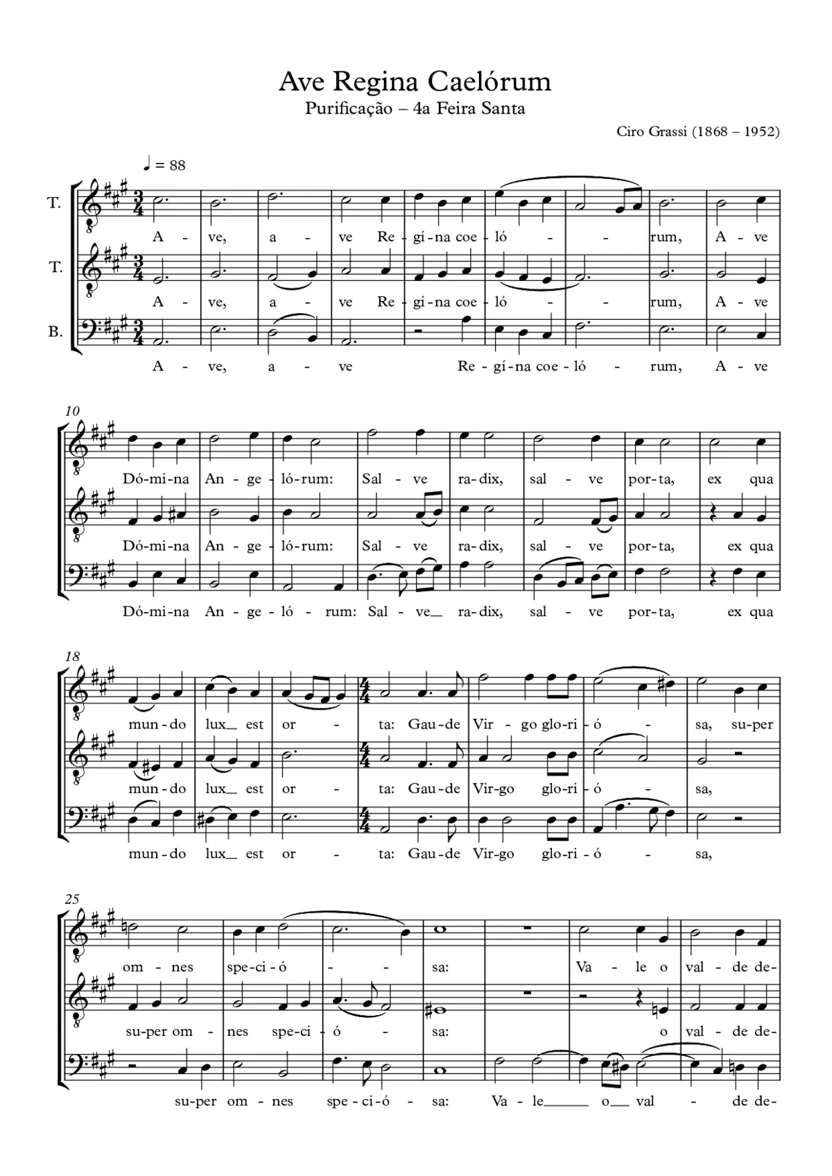 Ave Regina coelorum, op. 17/2 - Page 1