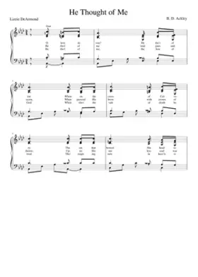 O love divine! He thought of me (Ackley)