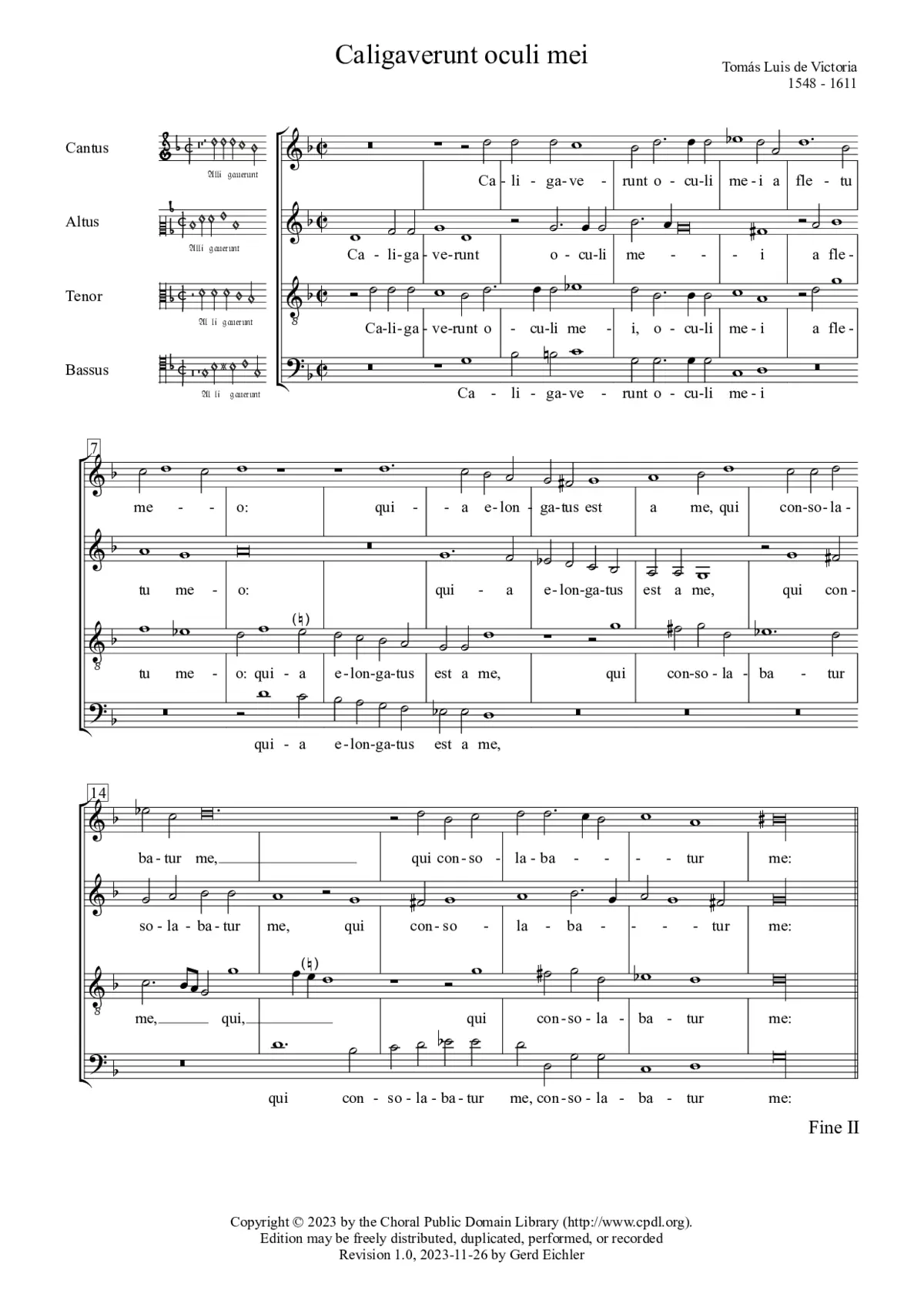 Caligaverunt oculi mei - Page 1