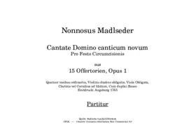 Cantate Domino canticum novum, Op. 1,1
