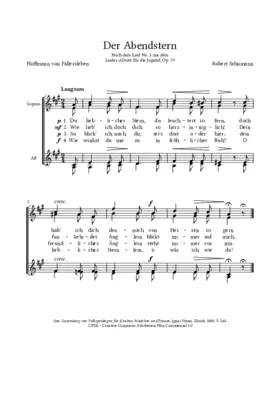 Der Abendstern, Op. 79, No. 1