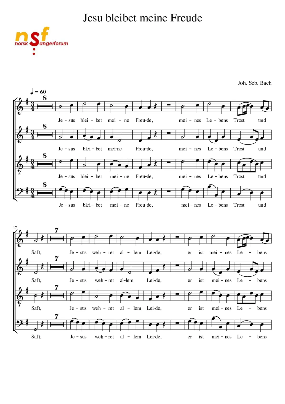 Jesus bleibet meine Freude - Page 1