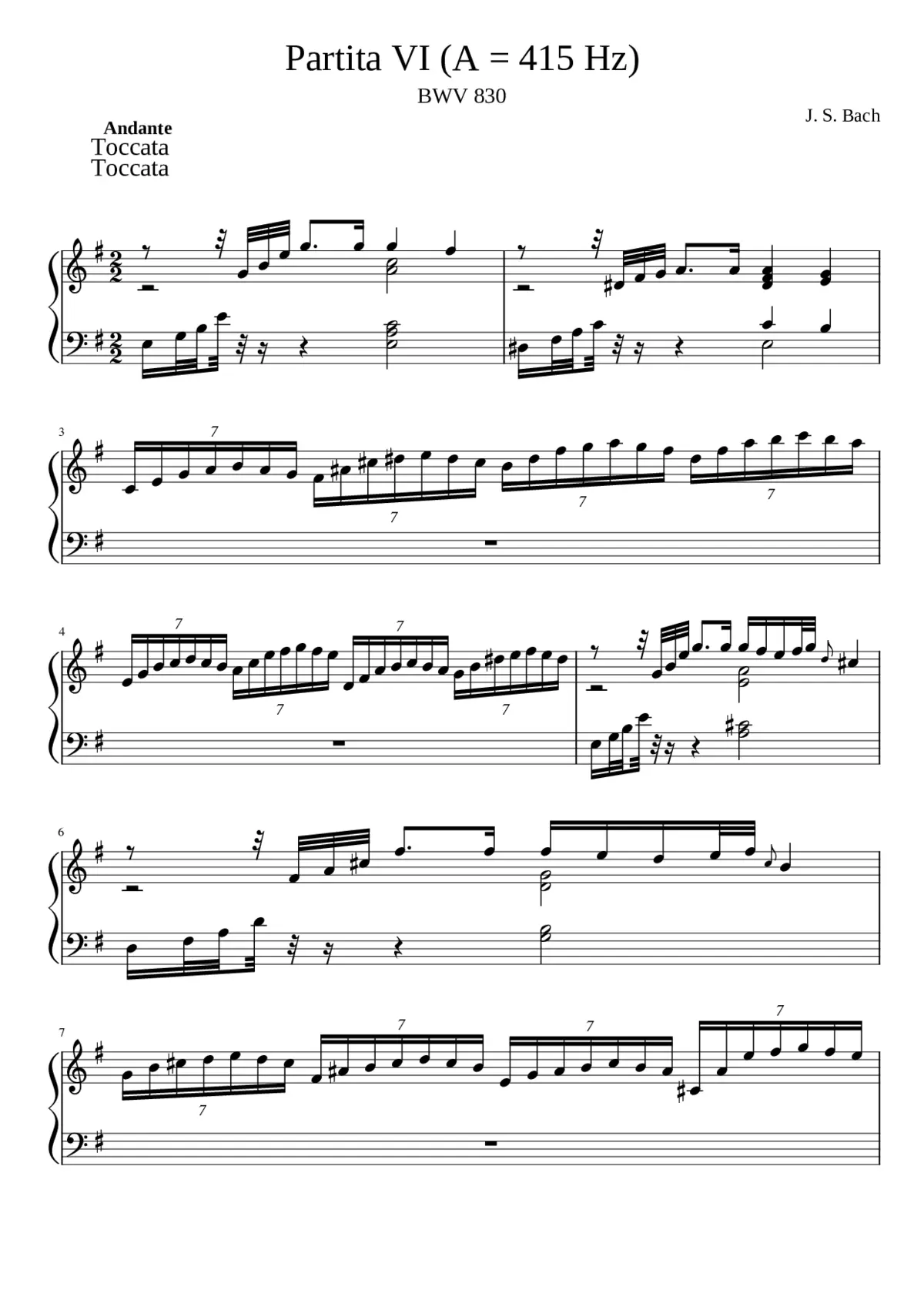 Partita in E minor BWV 830 - Page 1