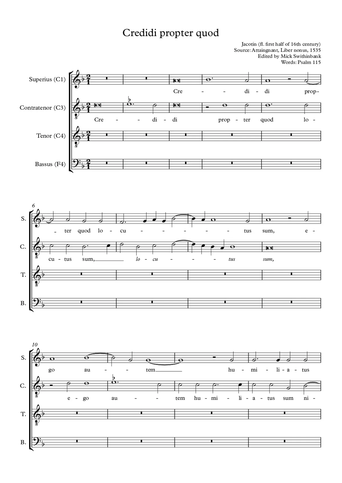 Credidi propter quod - Page 1