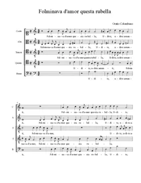 Folminava d'amor questa rubella
