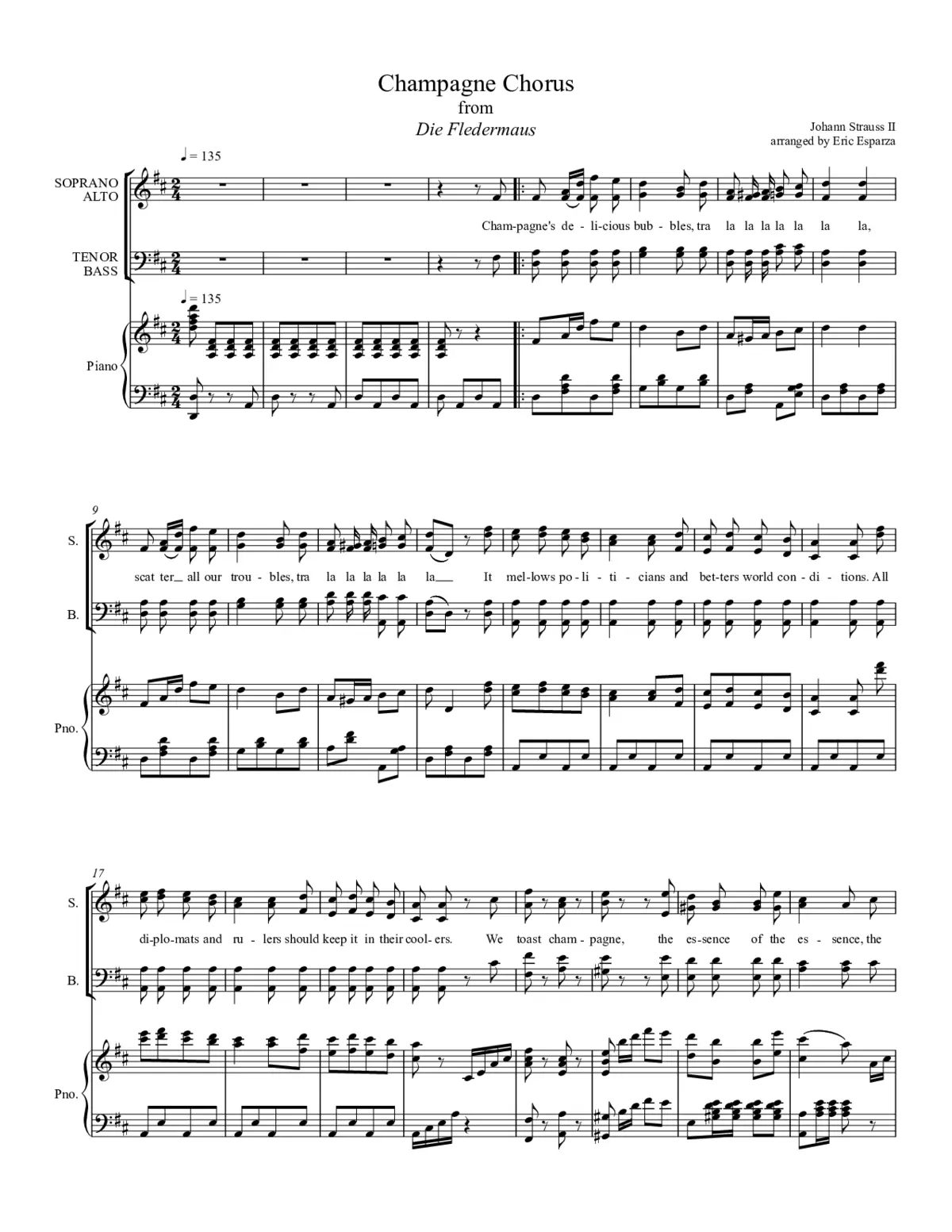 Champagne Chorus - Page 1