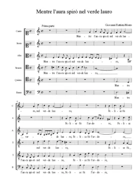 Mentre l'aura spirò nel verde lauro