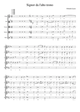 Signor da l'alto trono