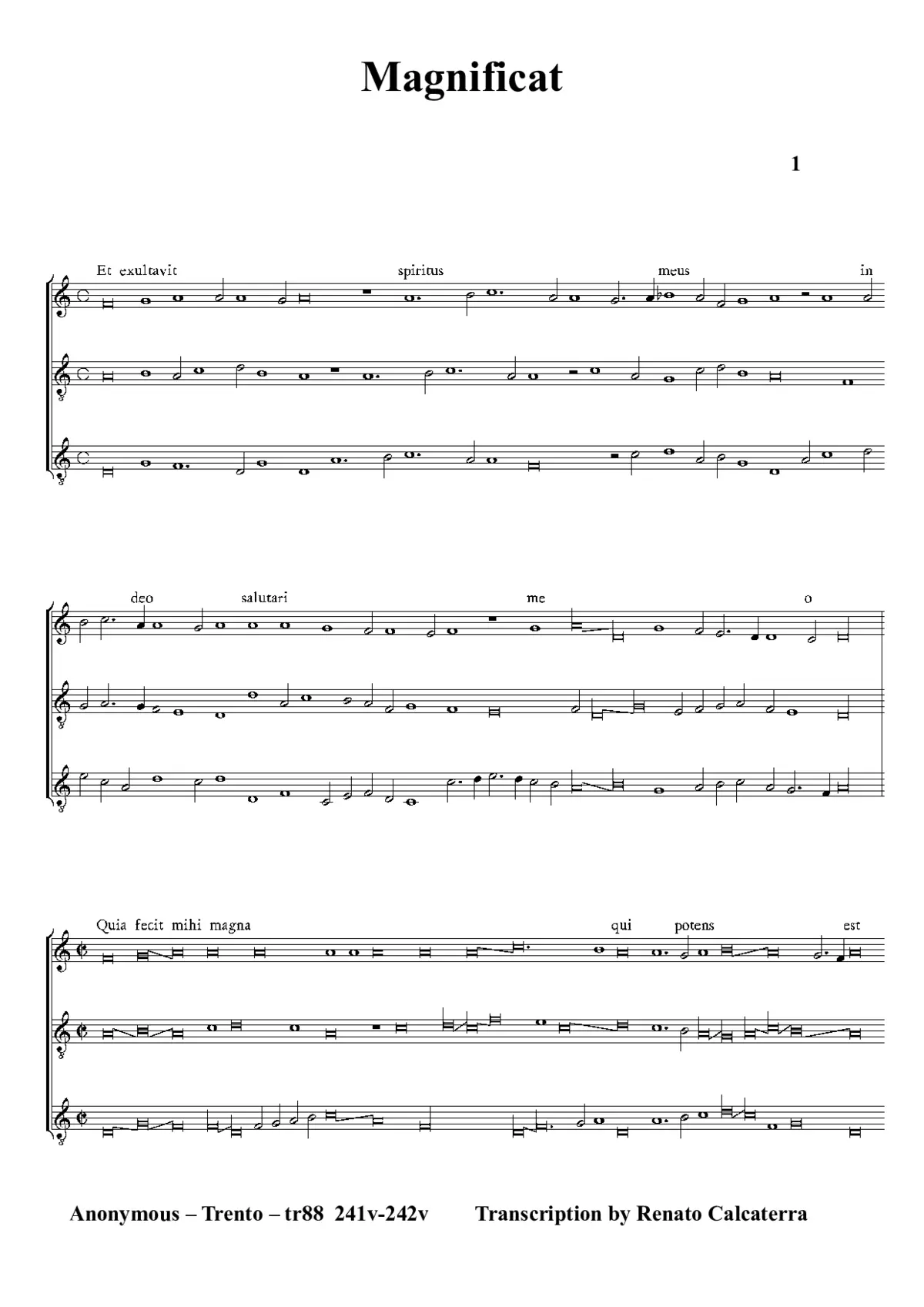 Magnificat (tr88) XII - Page 1
