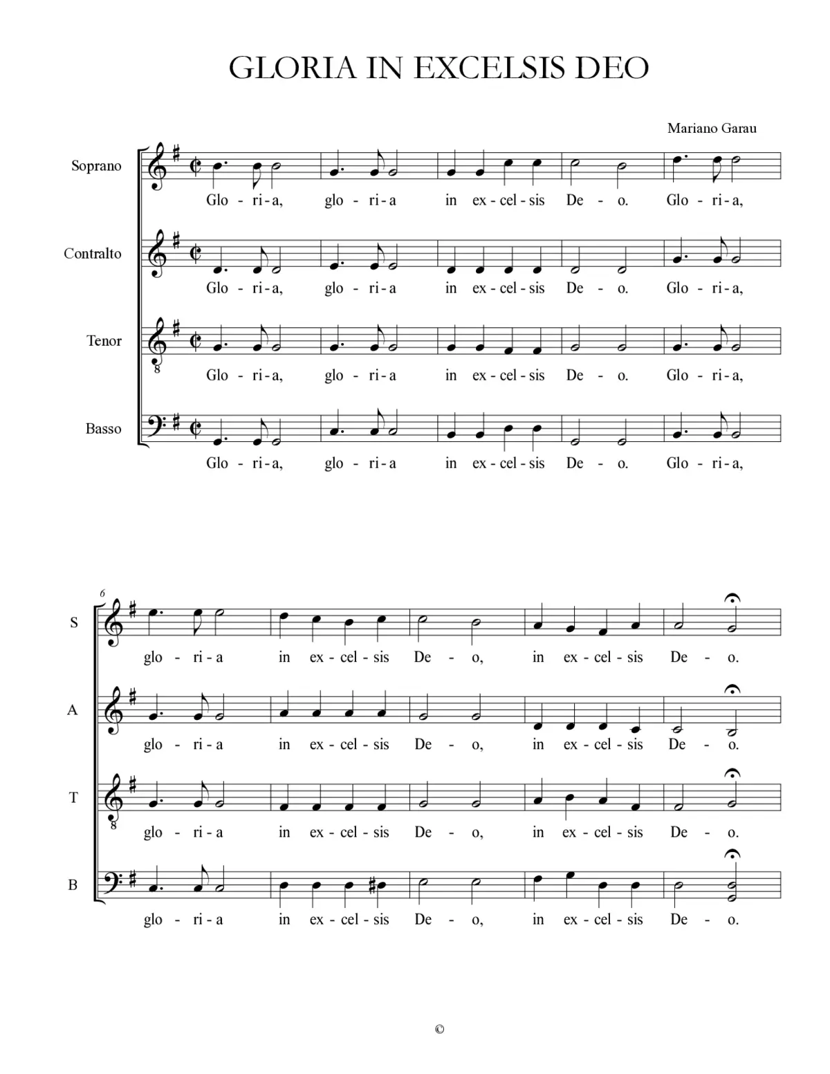 Gloria in excelsis Deo - Page 1