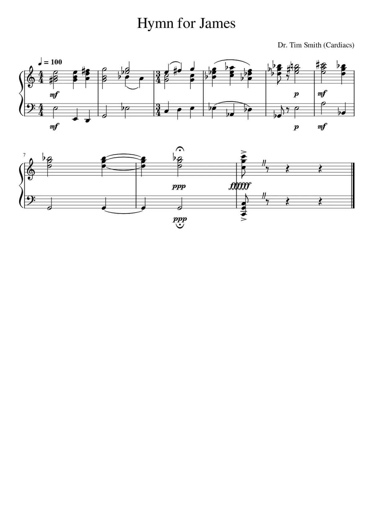 Hymn for James - Page 1