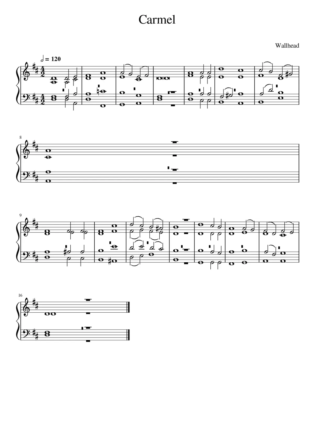 CARMEL (Wallhead) - T. Wallhead - Page 1