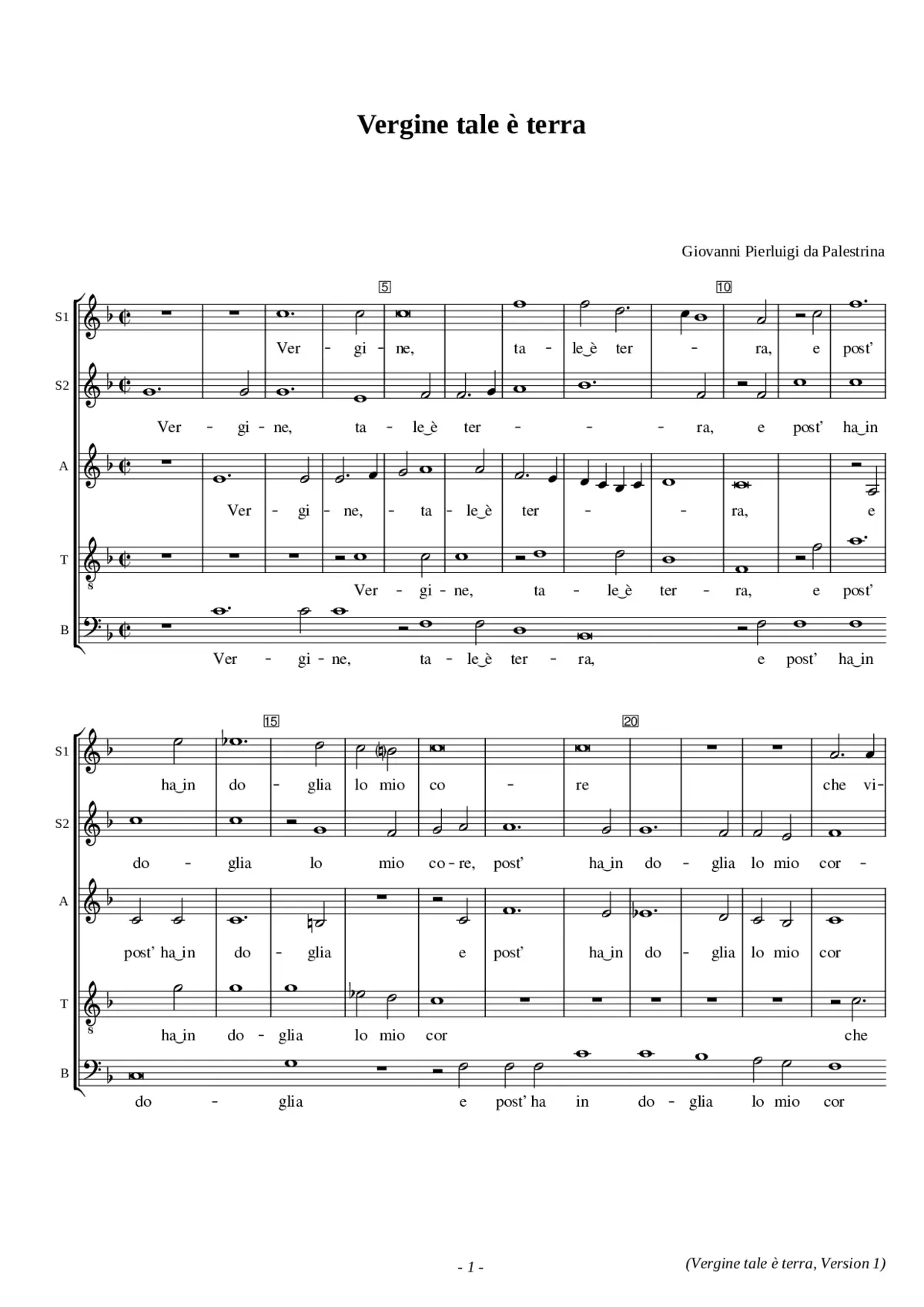 Vergine tale è terra - Page 1
