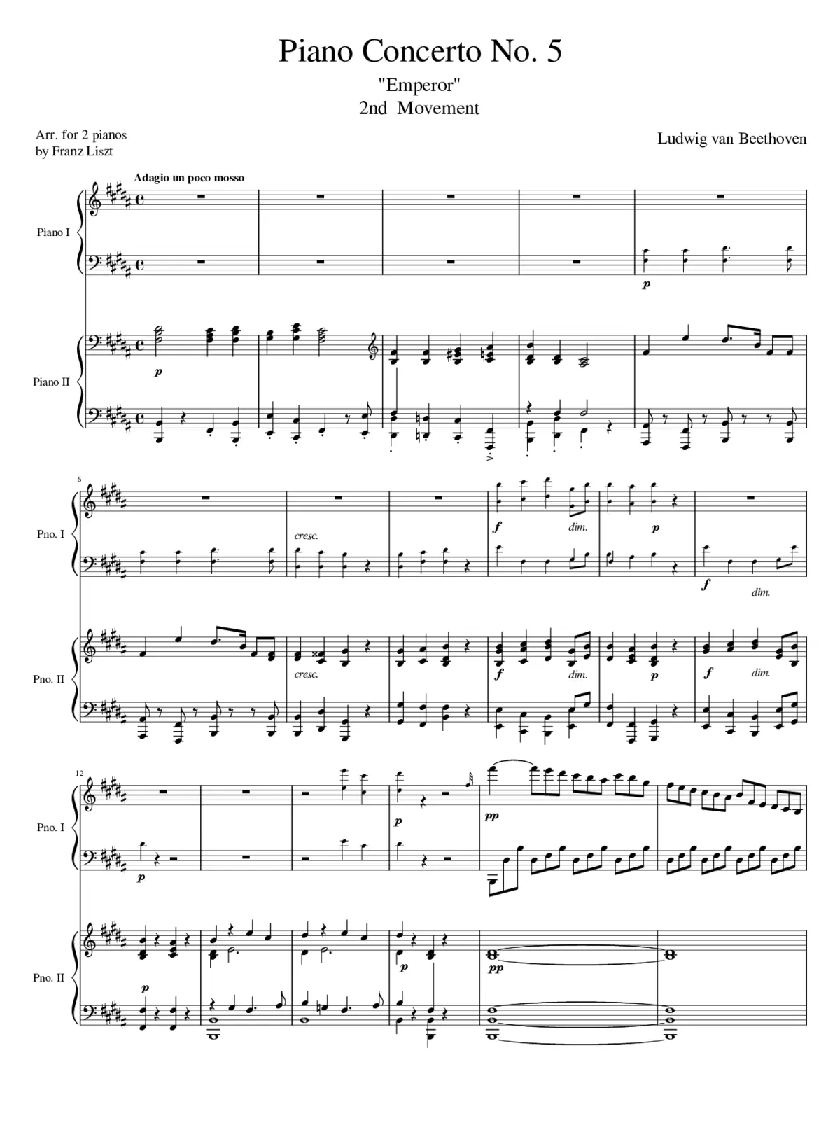 Piano Concerto No.5 Op.73 - Page 1