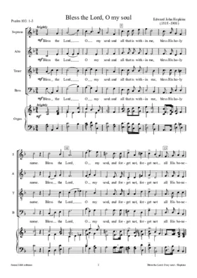 Bless the Lord, O my soul