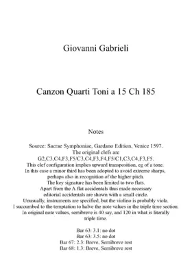 Canzon per sonar quarti toni a 15