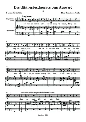 Das Gärtnerliedchen aus dem Siegwart (Es war einmal ein Gärtner)