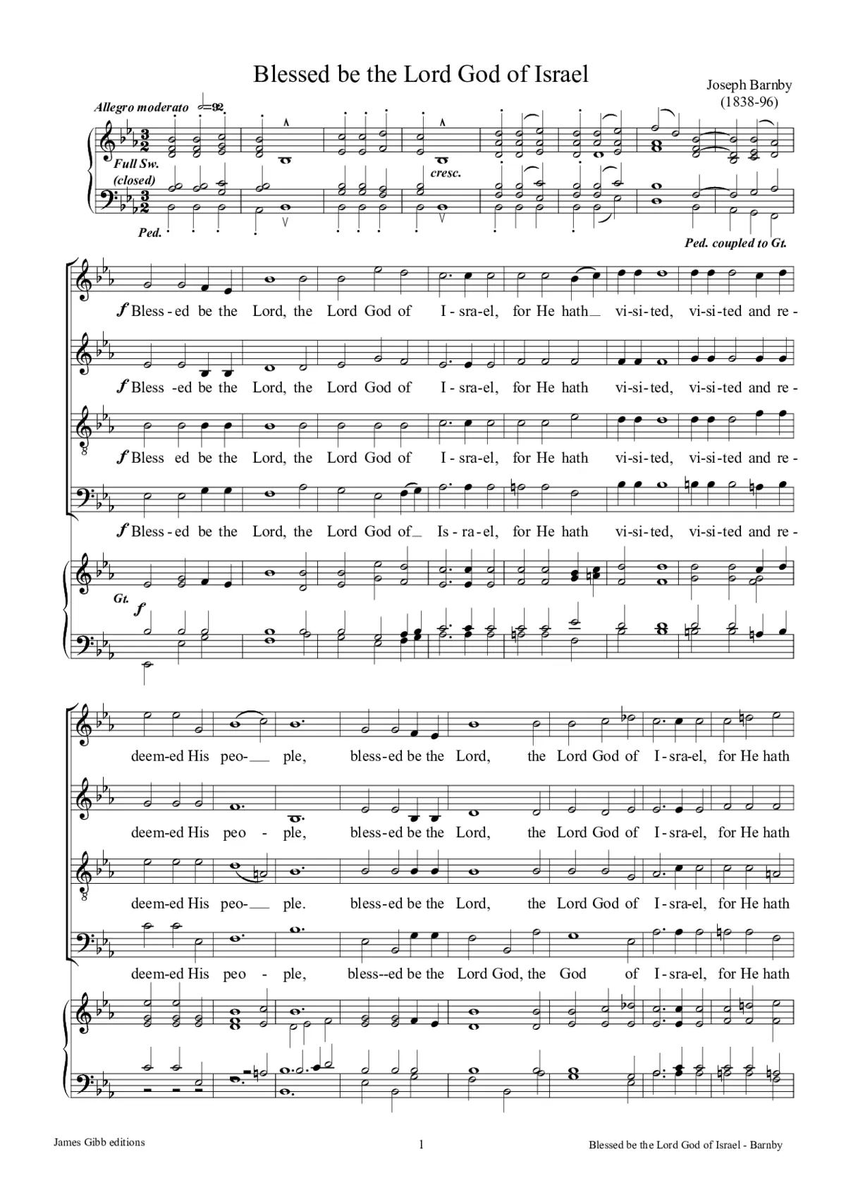 Blessed be the Lord God - Page 1