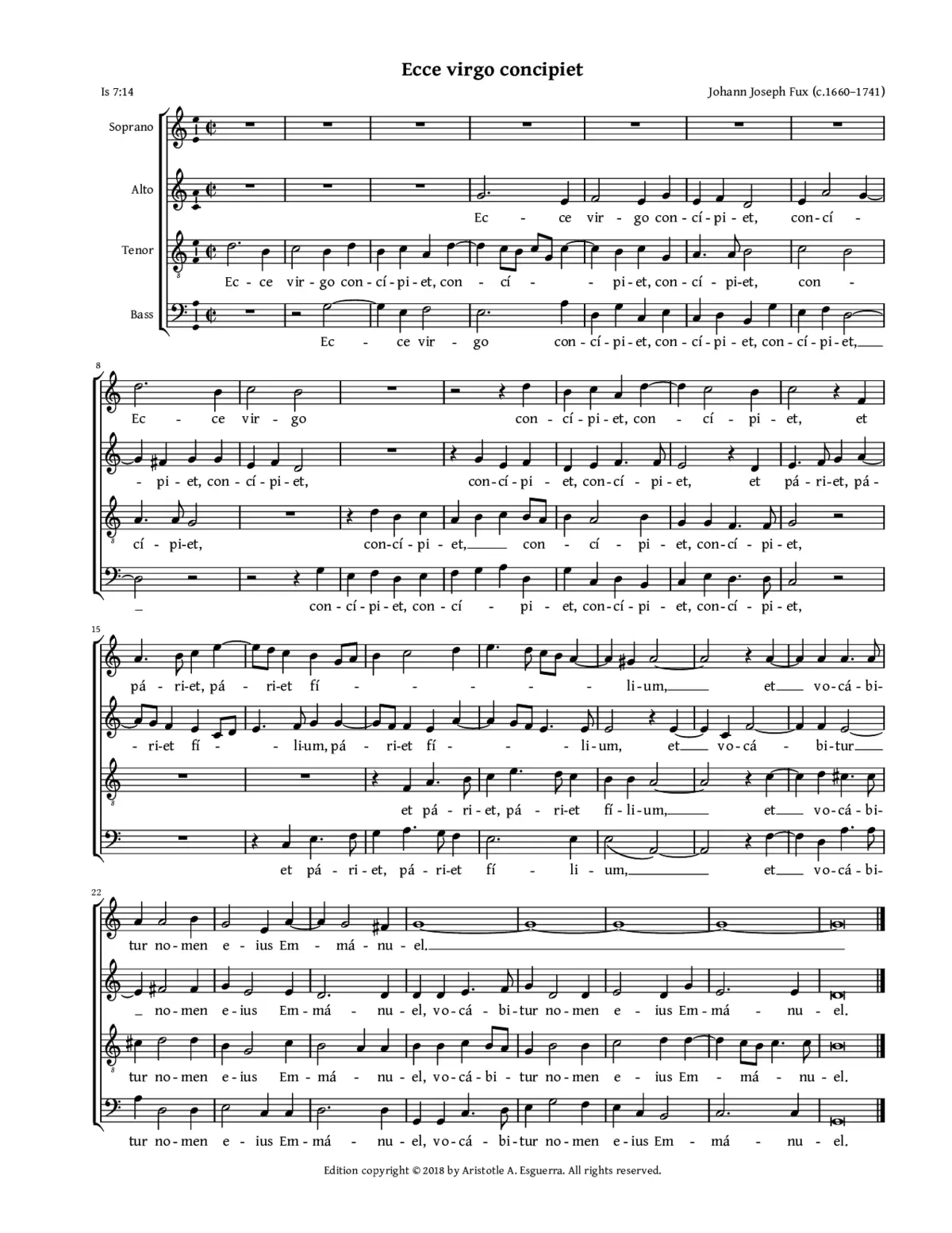 Ecce Virgo concipiet - Page 1