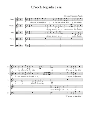 Gl'occhi legiadri e cari