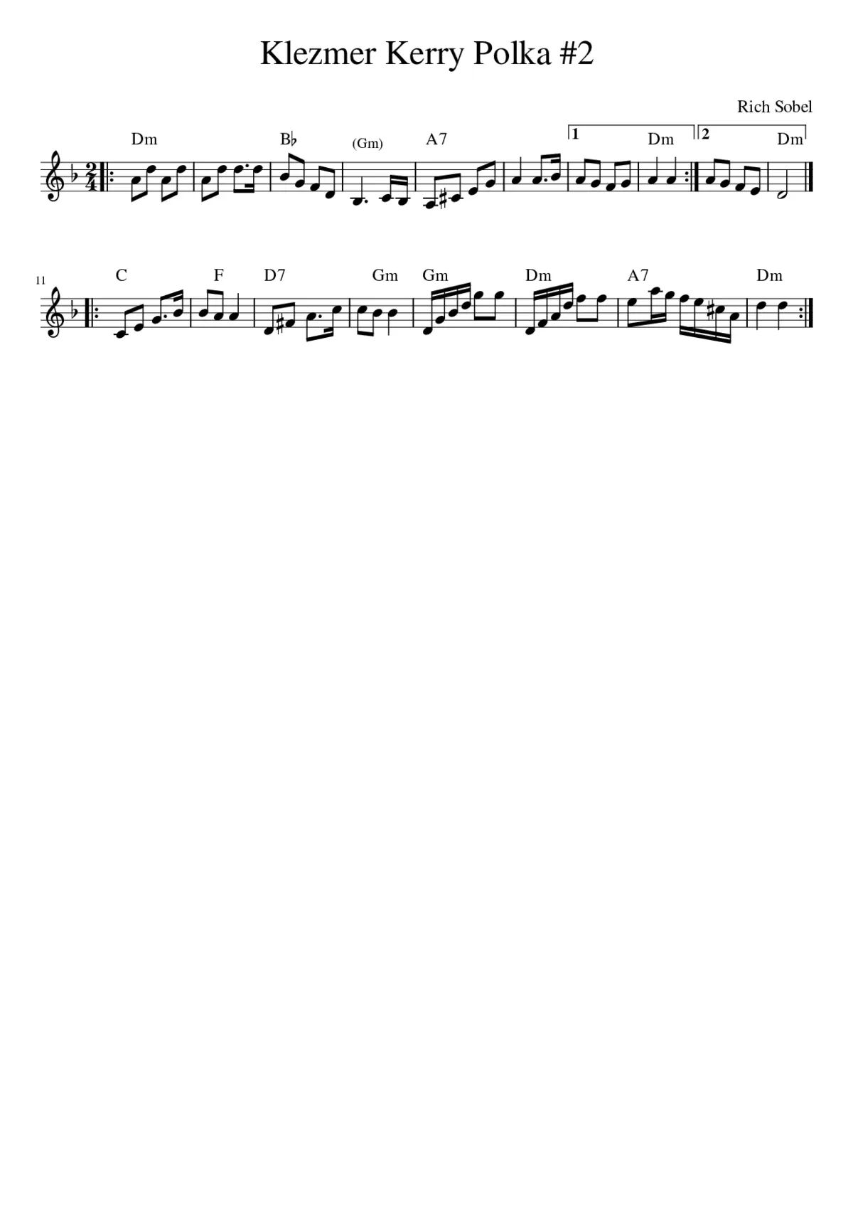 Klezmer Kerry Polka 2 - Page 1