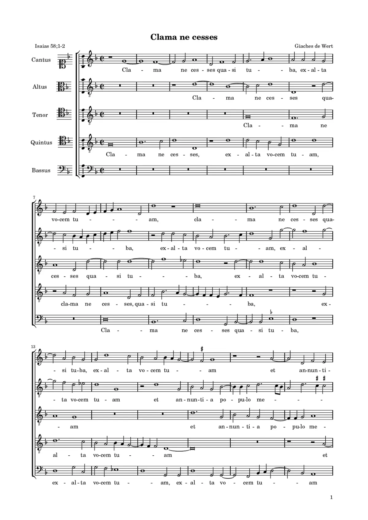 Clama ne cesses - Page 1