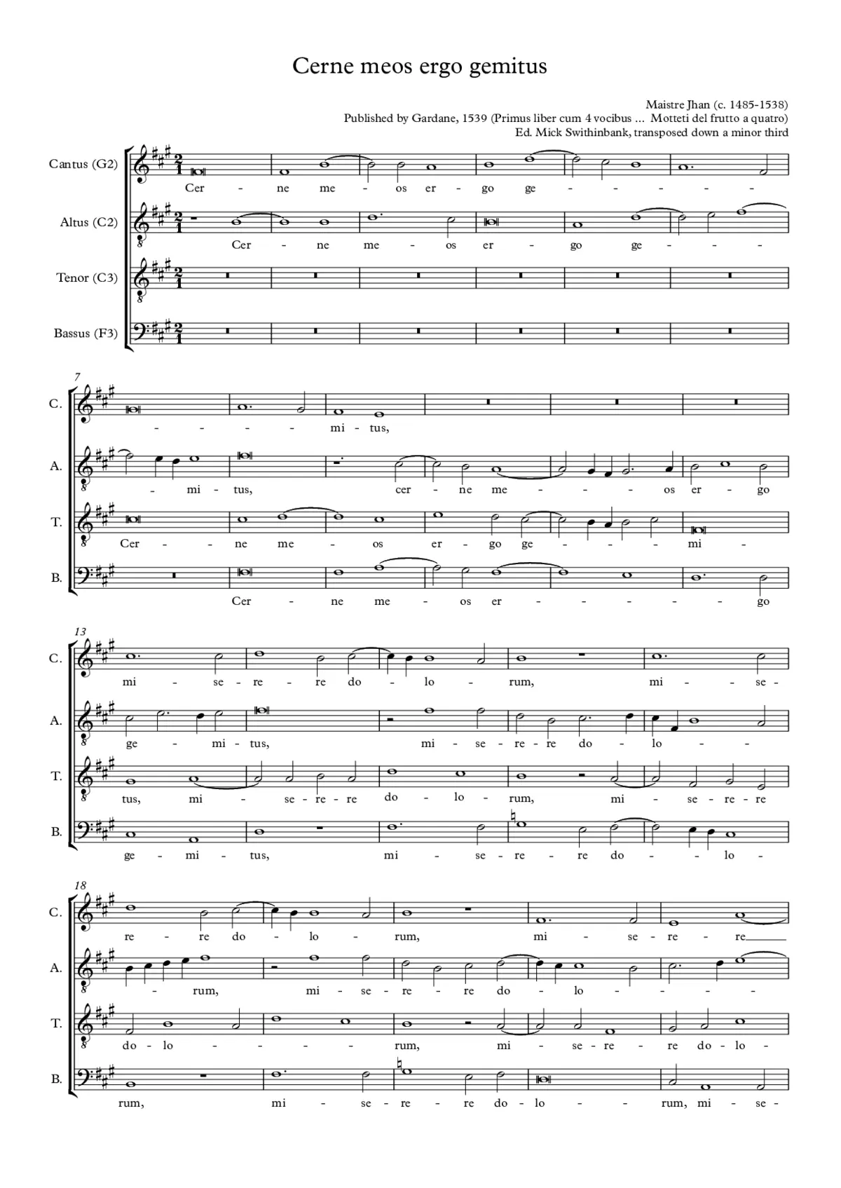 Cerne meos ergo gemitus - Page 1