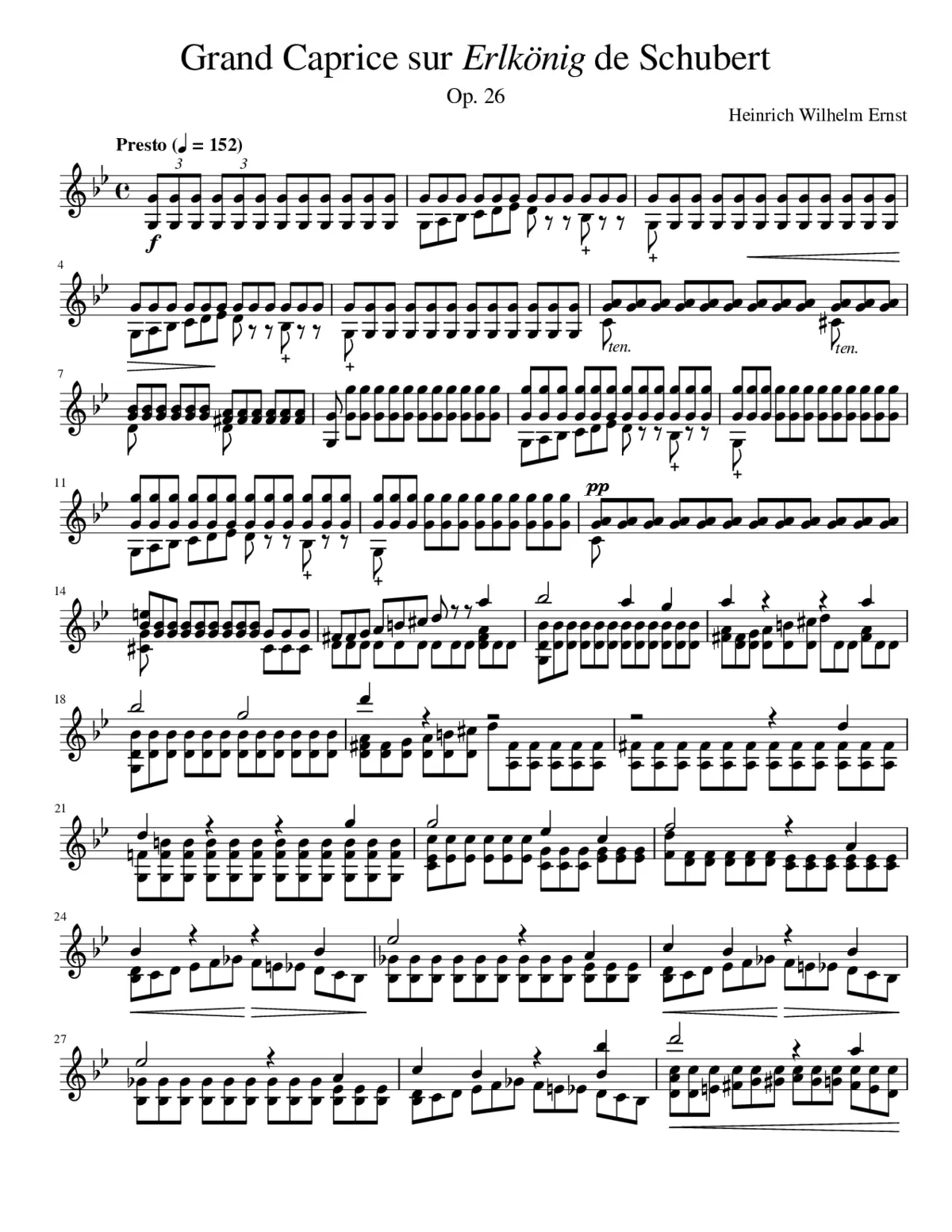 Grand Caprice sur 'Le Roi des Aulnes' Op.26 - Page 1