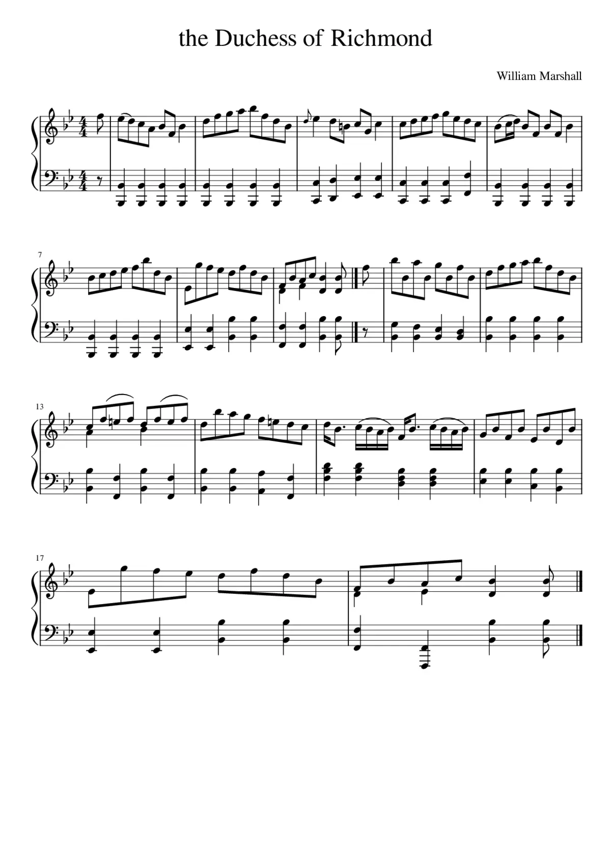 the Duchess of Richmond - Page 1