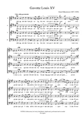 Gavotte Louise XV Op. 8