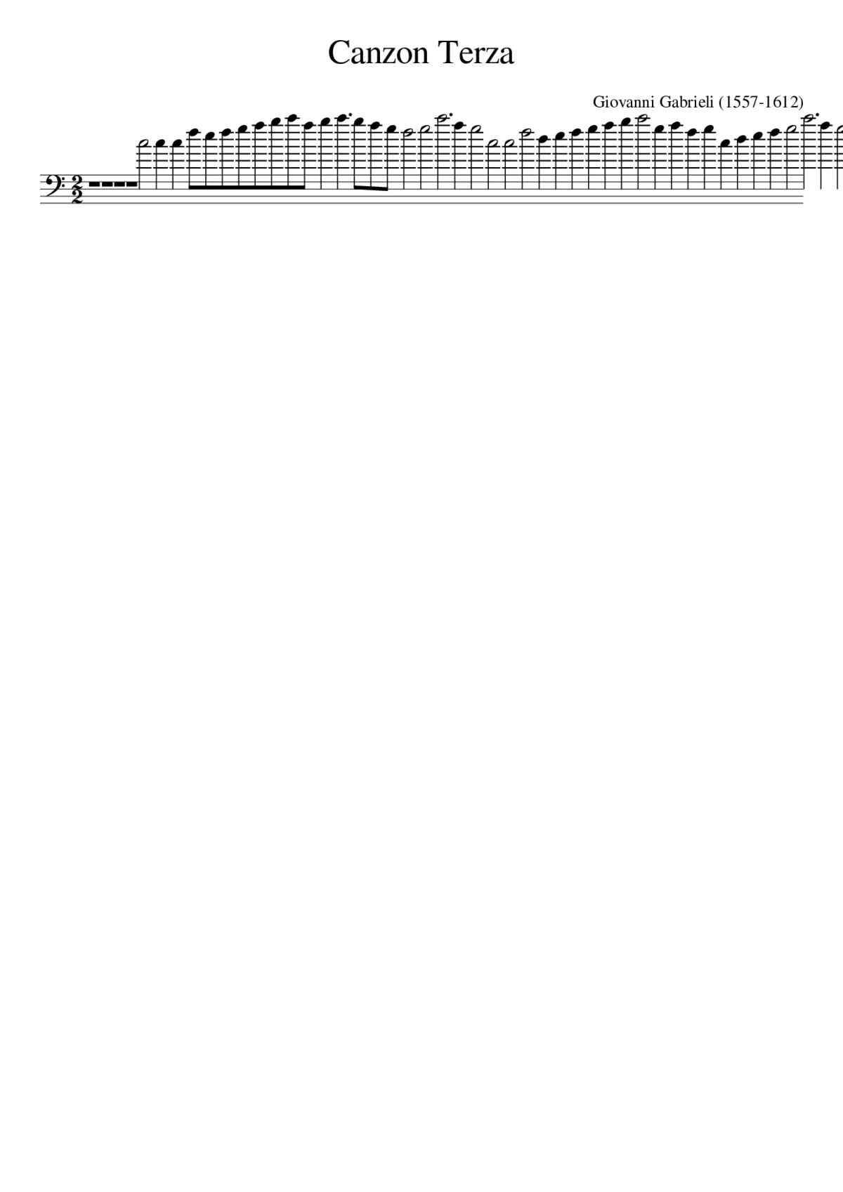 Canzon Terza - Page 1