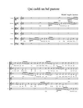 Qui caddi un bel pastore