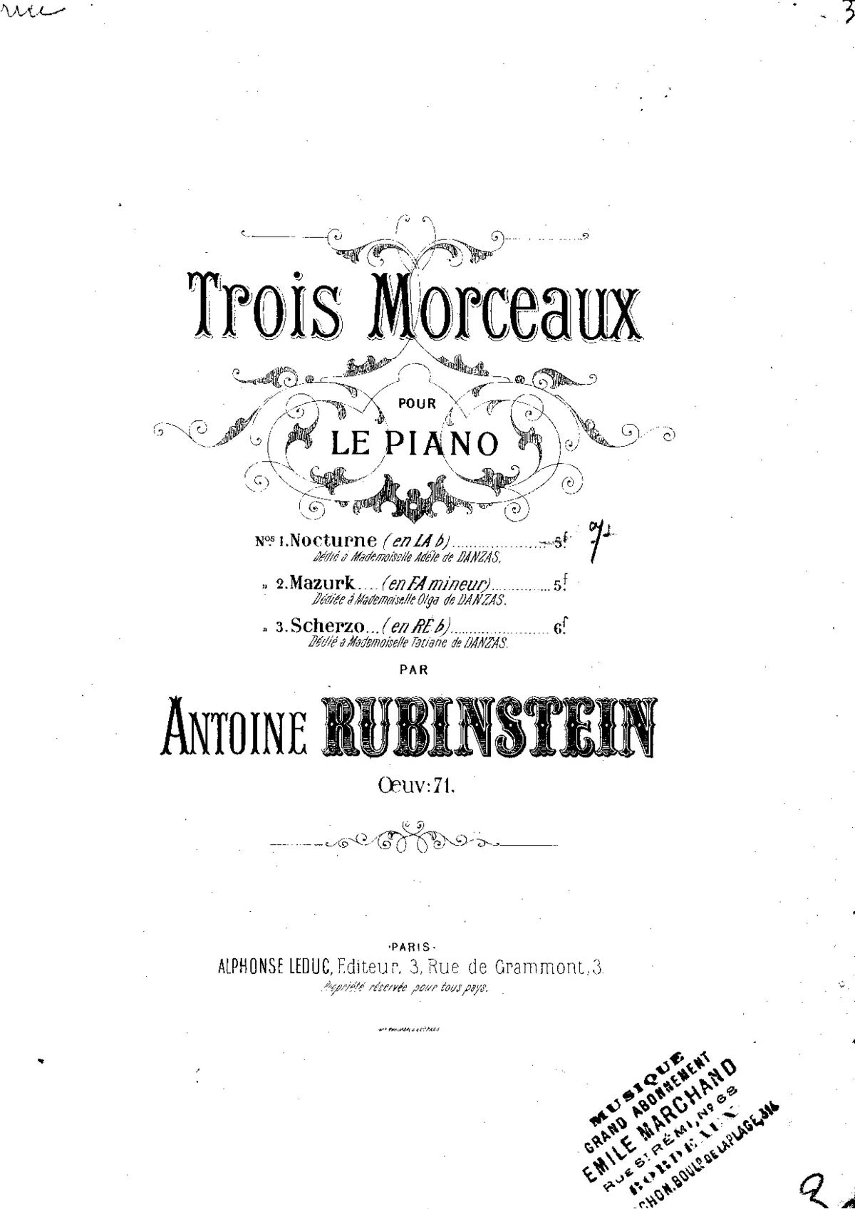 3 Morceaux, Op.71 - Page 1