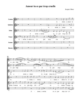 Amour, amour tu es par trop cruelle