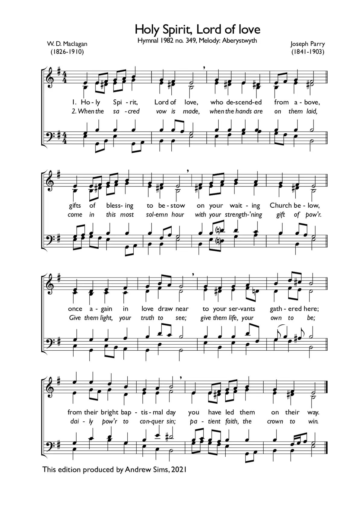 Holy Spirit, Lord of love - Page 1